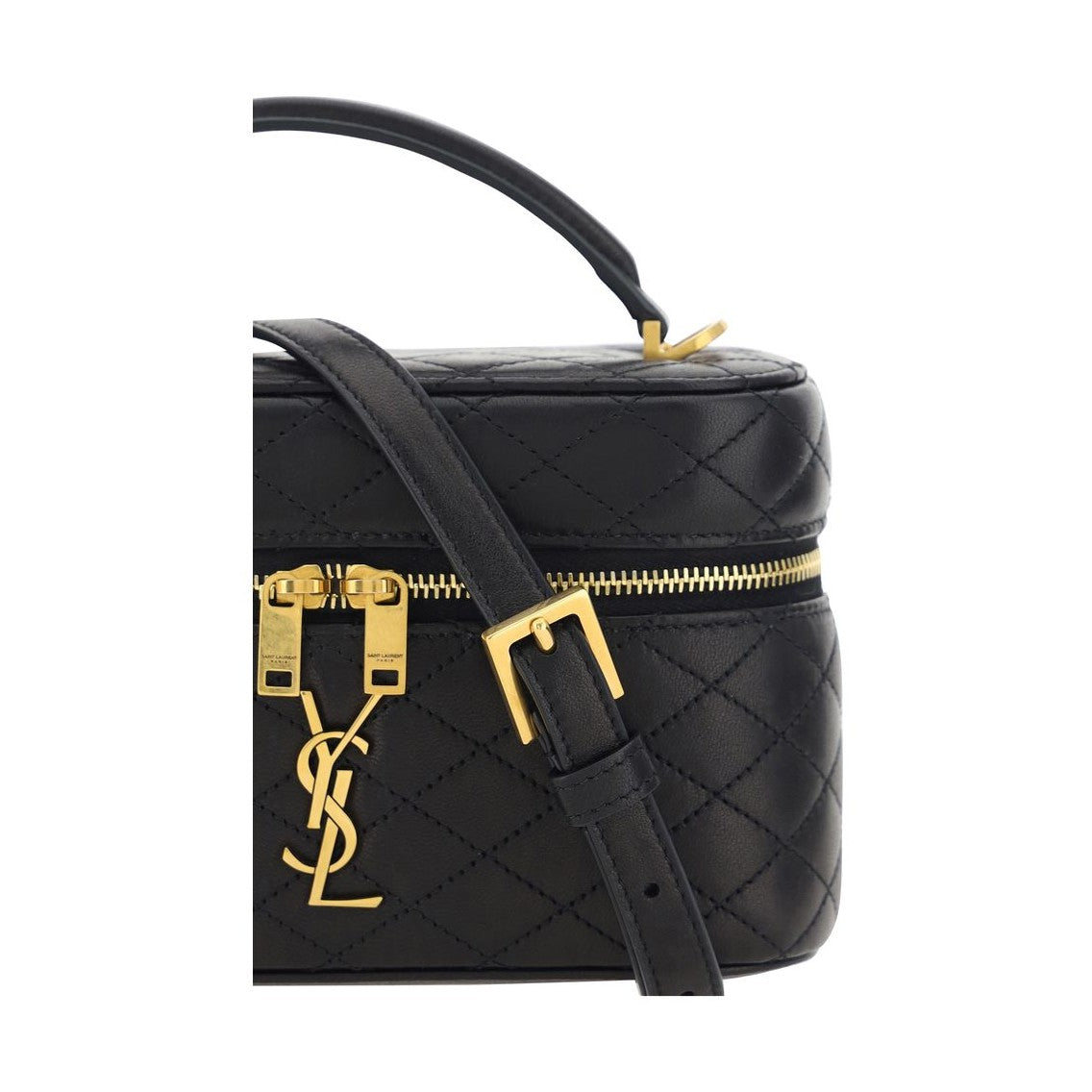 Saint Laurent Black Calf Leather Bos Taurus Handbag