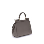 Dolce & Gabbana Gray Calf Leather Bos Taurus Handbag