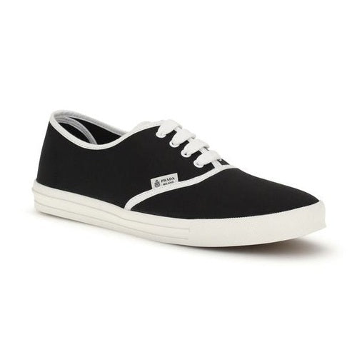 Prada Black Cotton Athletic Sneakers