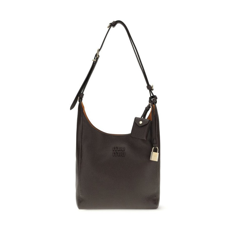 Miu Miu Brown Calf Leather Bos Taurus Backet Bag