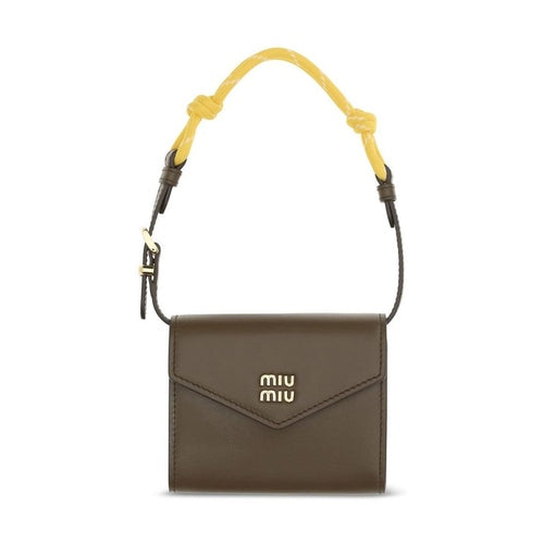 Miu Miu Brown Calf Leather Bos Taurus Wallet