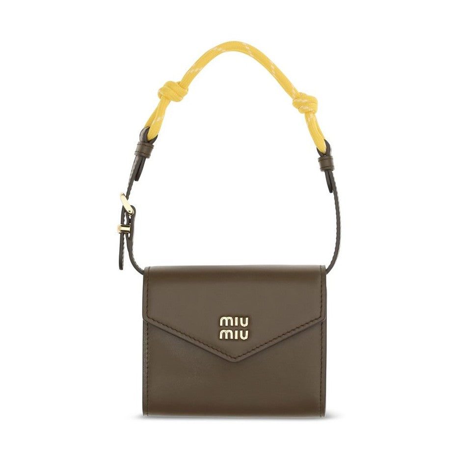 Miu Miu Brown Calf Leather Bos Taurus Wallet