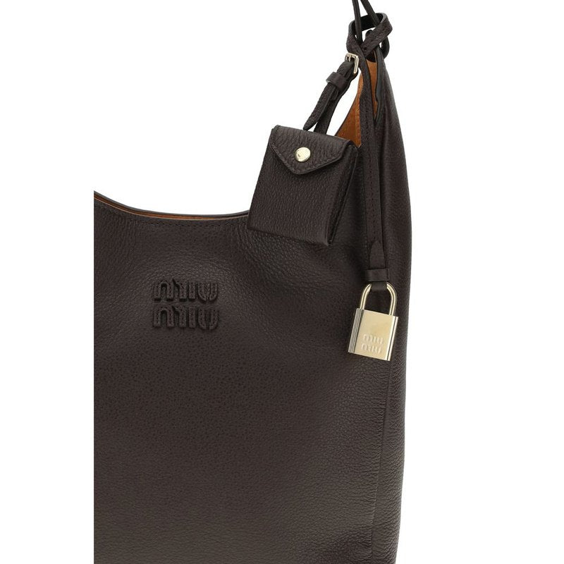 Miu Miu Brown Calf Leather Bos Taurus Backet Bag