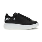 Alexander McQueen Black Calf Leather Bos Taurus Chunky Sneakers
