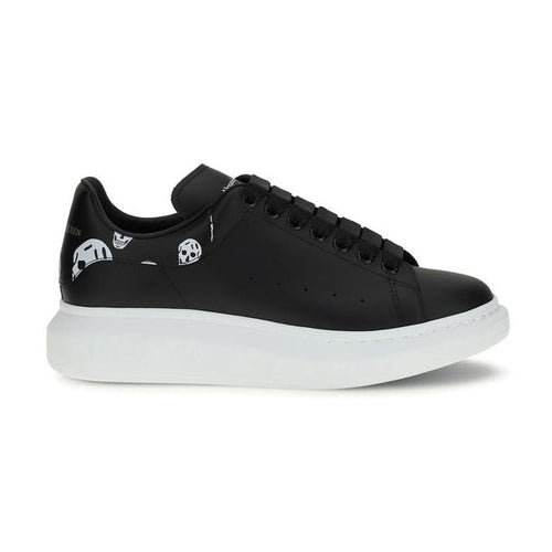 Alexander McQueen Black Calf Leather Bos Taurus Chunky Sneakers