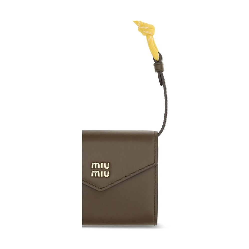 Miu Miu Brown Calf Leather Bos Taurus Wallet