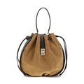 Ferragamo Brown Calf Leather Bos Taurus Backet Bag