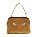 Ferragamo Beige Goatskin Shoulder Bag