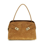 Ferragamo Beige Goatskin Shoulder Bag