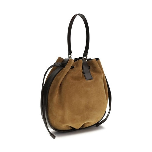 Ferragamo Brown Calf Leather Bos Taurus Backet Bag
