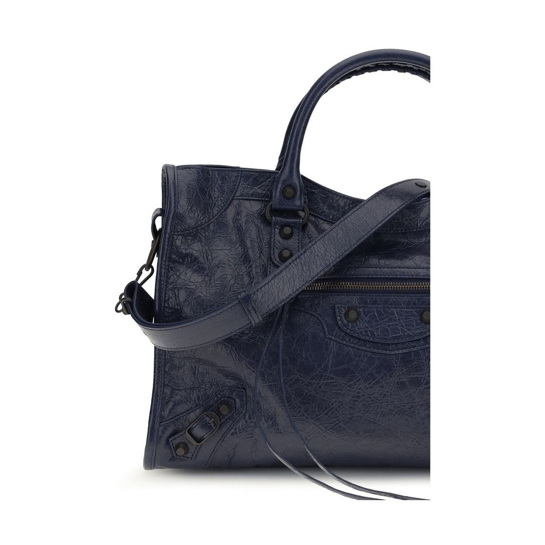 Balenciaga Black Calf Leather Bos Taurus Shoulder Bag