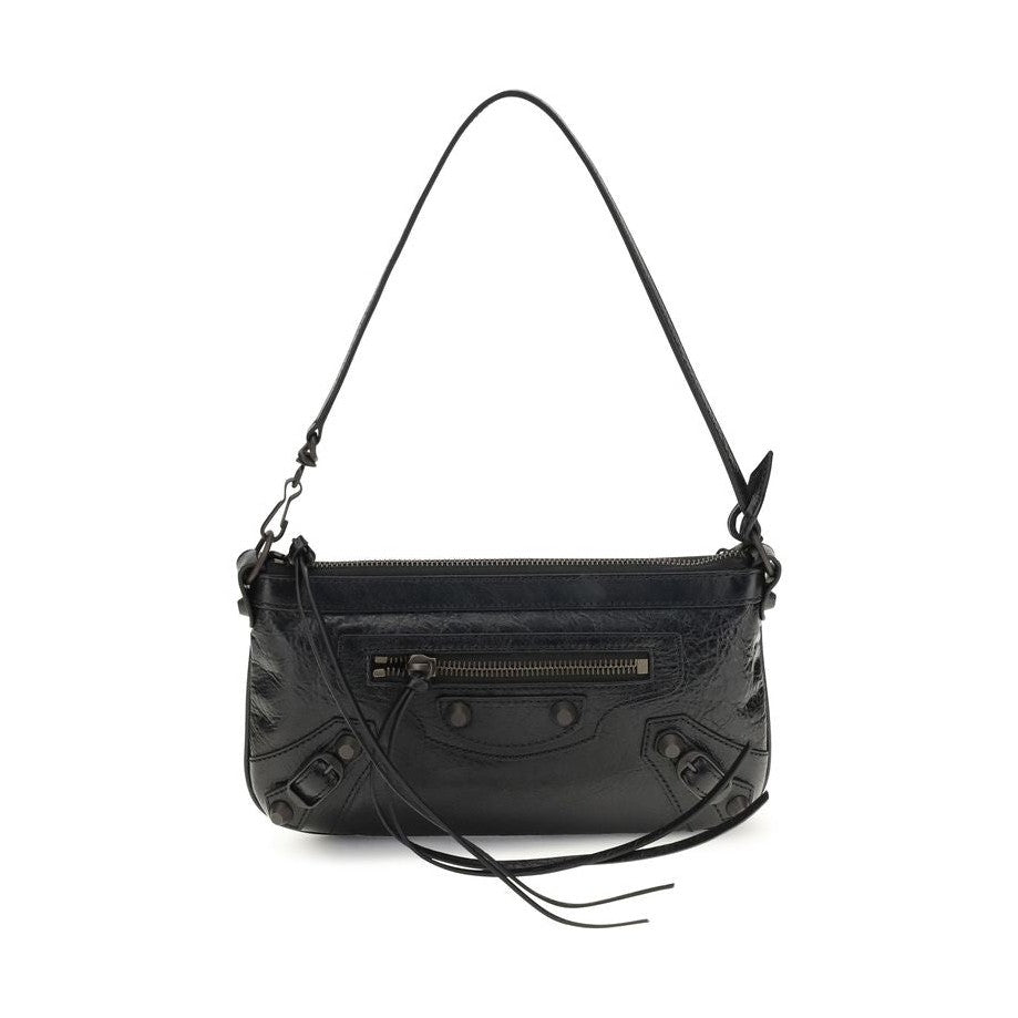 Balenciaga Black Lamb Ovis Aries Aries Shoulder Bag