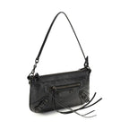 Balenciaga Black Lamb Ovis Aries Aries Shoulder Bag