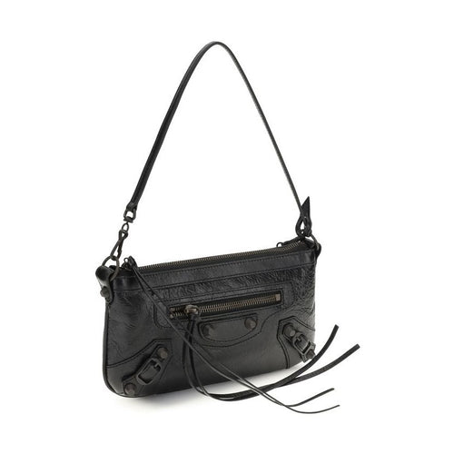 Balenciaga Black Lamb Ovis Aries Aries Shoulder Bag