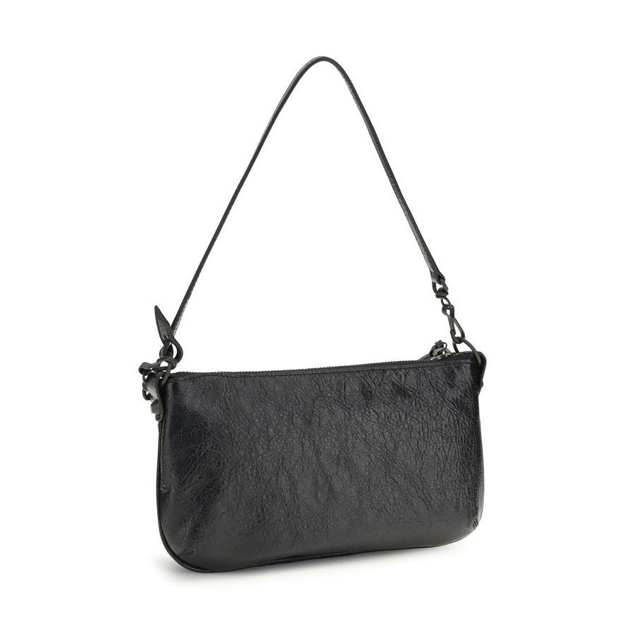 Balenciaga Black Lamb Ovis Aries Aries Shoulder Bag