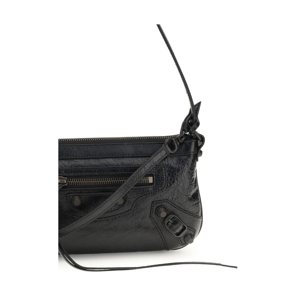 Balenciaga Black Lamb Ovis Aries Aries Shoulder Bag