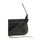 Balenciaga Black Lamb Ovis Aries Aries Shoulder Bag