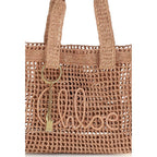 Chloé Beige Raffia Shoulder Bag