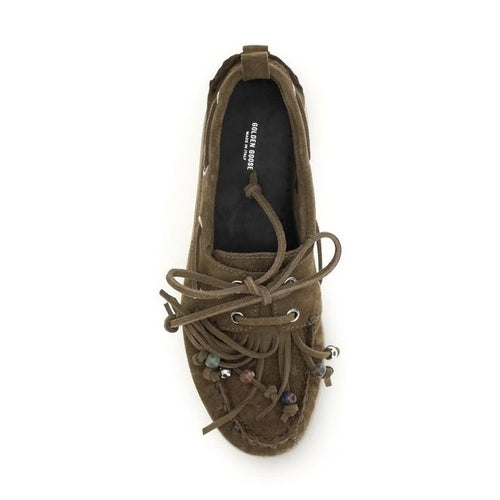 Golden Goose Bicolor Calf Leather Bos Taurus Slip-On Loafers