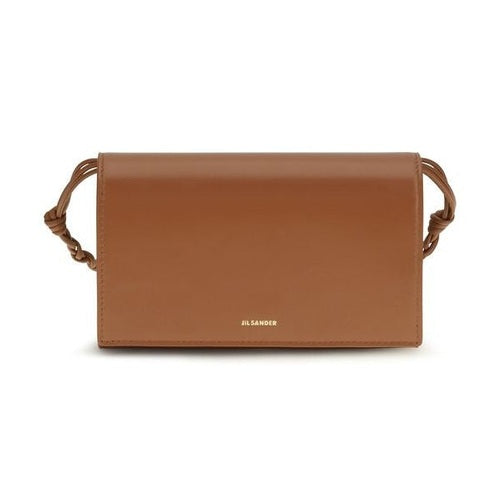 Jil Sander Brown Calf Leather Bos Taurus Wallet