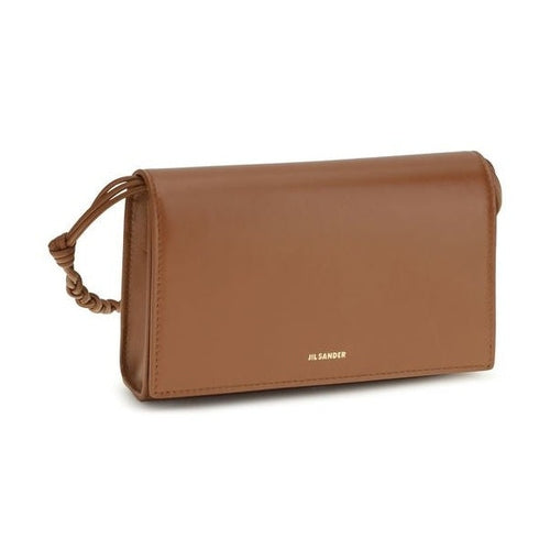 Jil Sander Brown Calf Leather Bos Taurus Wallet