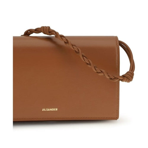 Jil Sander Brown Calf Leather Bos Taurus Wallet