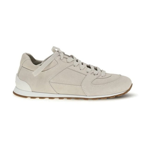 Brunello Cucinelli Beige Calf Leather Bos Taurus Low Top Sneakers