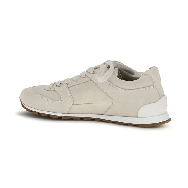 Brunello Cucinelli Beige Calf Leather Bos Taurus Low Top Sneakers