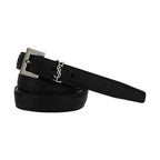Saint Laurent Black Lamb Ovis Aries Aries Thin Belt