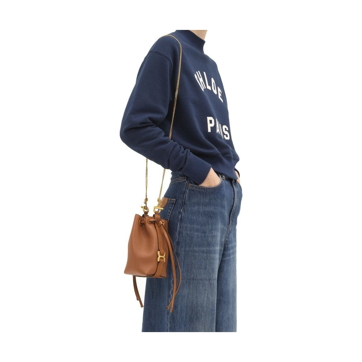 Chloé Brown Calfskin Backet Bag