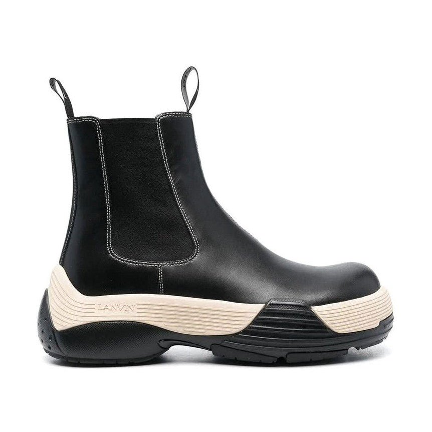 Lanvin Black Calfskin Chelsea Boots