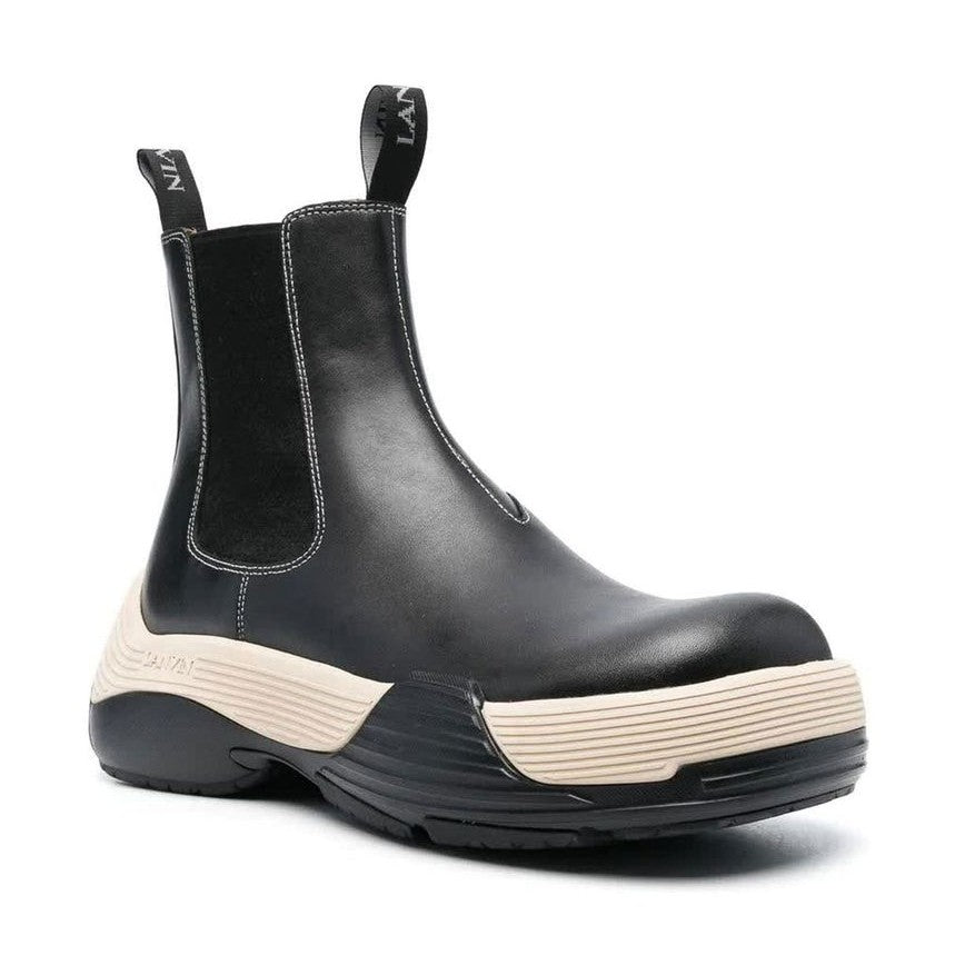 Lanvin Black Calfskin Chelsea Boots