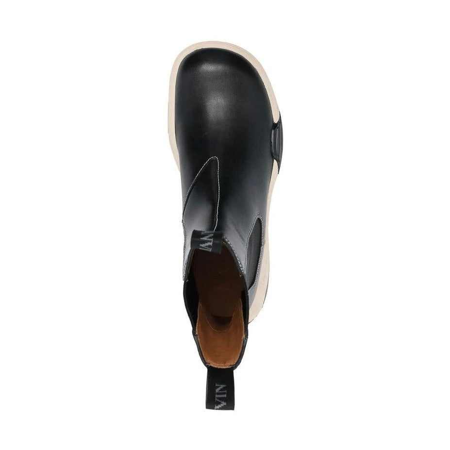 Lanvin Black Calfskin Chelsea Boots