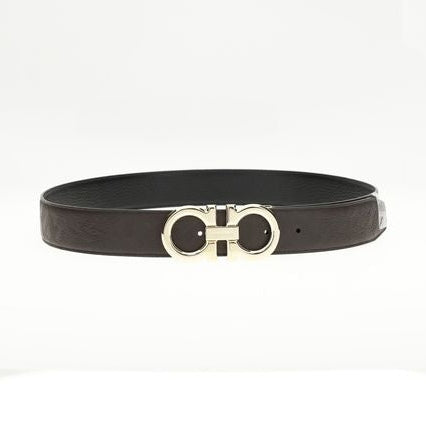 Ferragamo Brown Calf Leather Bos Taurus Regular Belt
