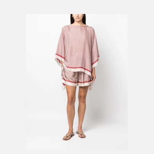 Brunello Cucinelli Red Silk T-Shirt