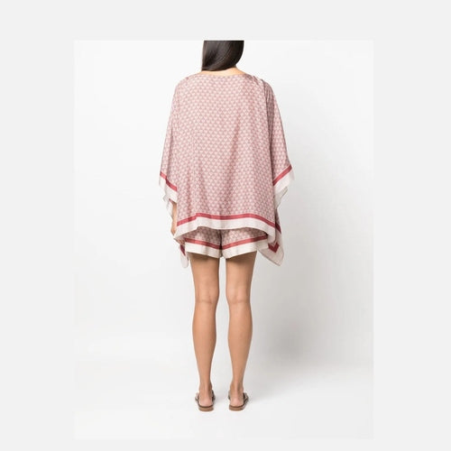 Brunello Cucinelli Red Silk T-Shirt