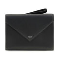 Ferragamo Black Calf Leather Bos Taurus Wallet