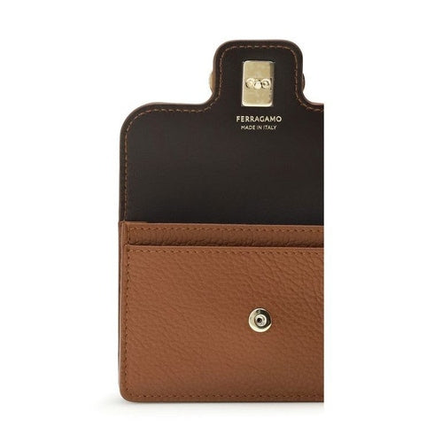 Ferragamo Brown Calf Leather Bos Taurus Wallet