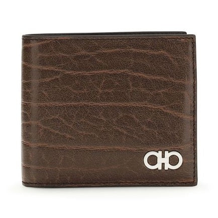 Ferragamo Brown Calf Leather Bos Taurus Wallet