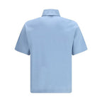 Ferragamo Blue Cotton Polo Shirt