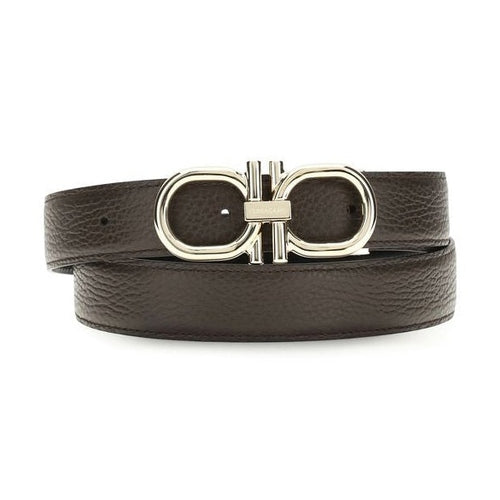 Ferragamo Brown Calf Leather Bos Taurus Regular Belt