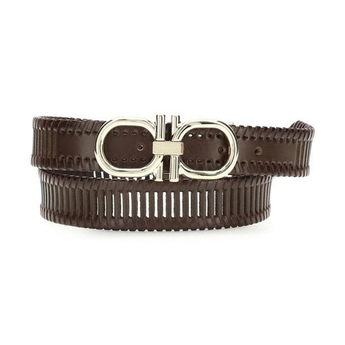 Ferragamo Brown Calf Leather Bos Taurus Regular Belt