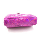 Chanel Iridescent Pink Quilted Leather Pouch