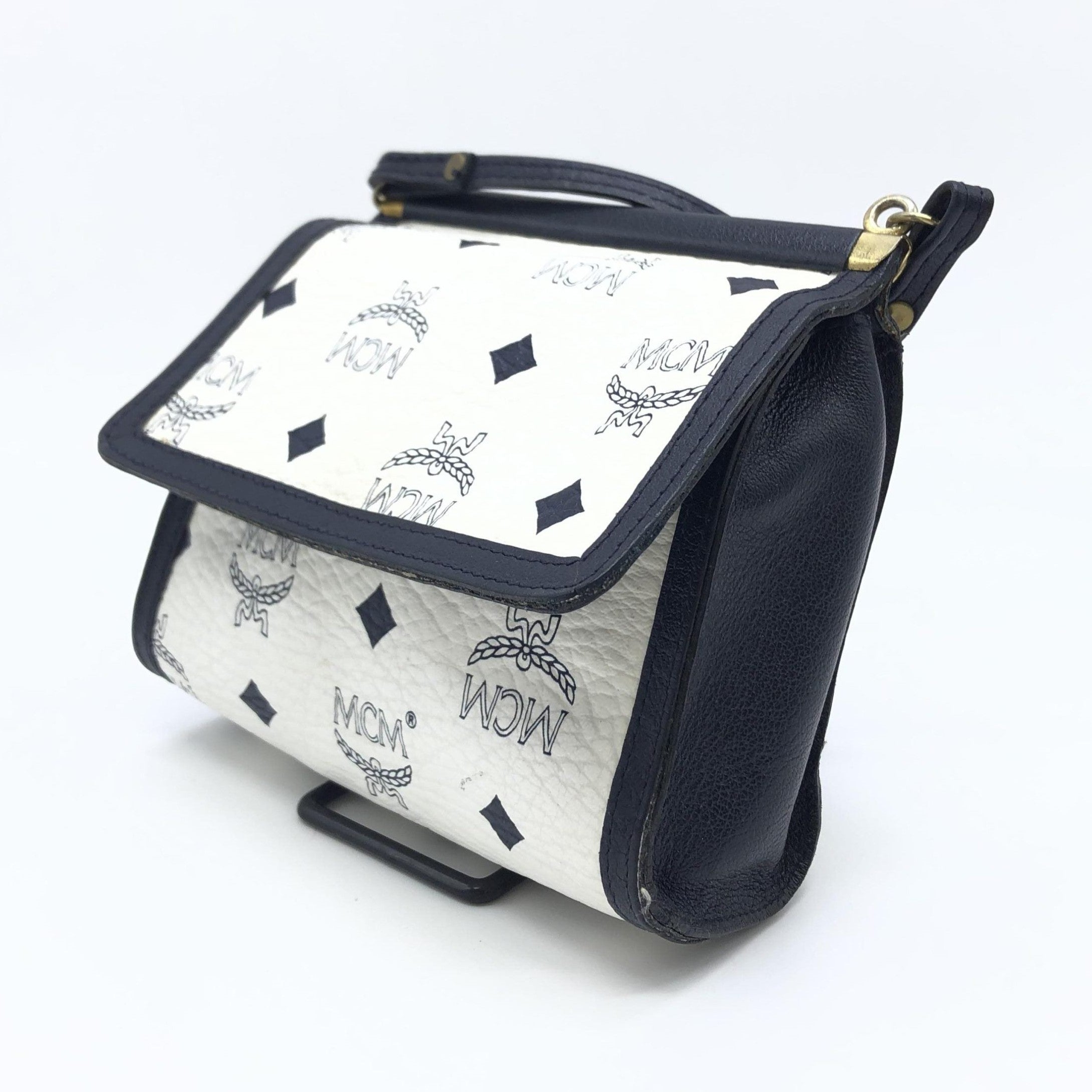 MCM Mini Crossbody Bag White Visetos