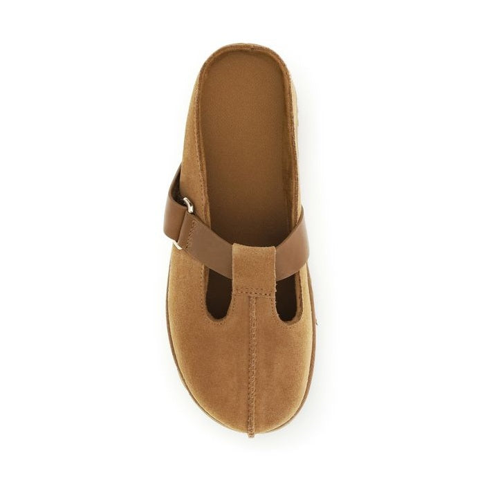 UGG Brown Calf Leather Bos Taurus Mules