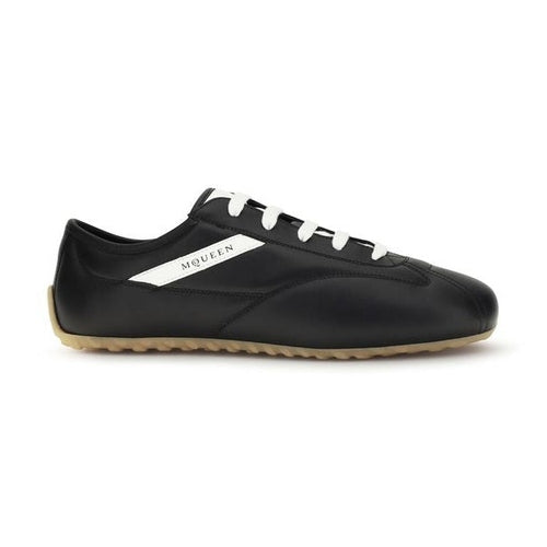 Alexander McQueen Black Calf Leather Bos Taurus Low Top Sneakers
