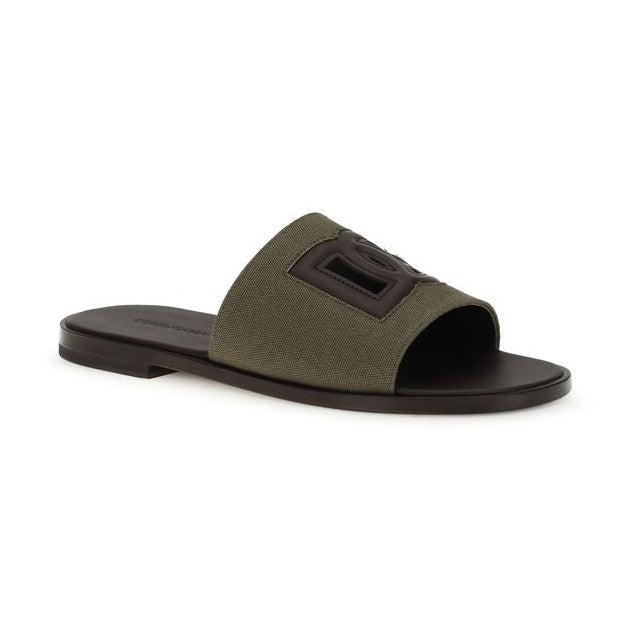 Dolce & Gabbana Bicolor Cotton Sandals