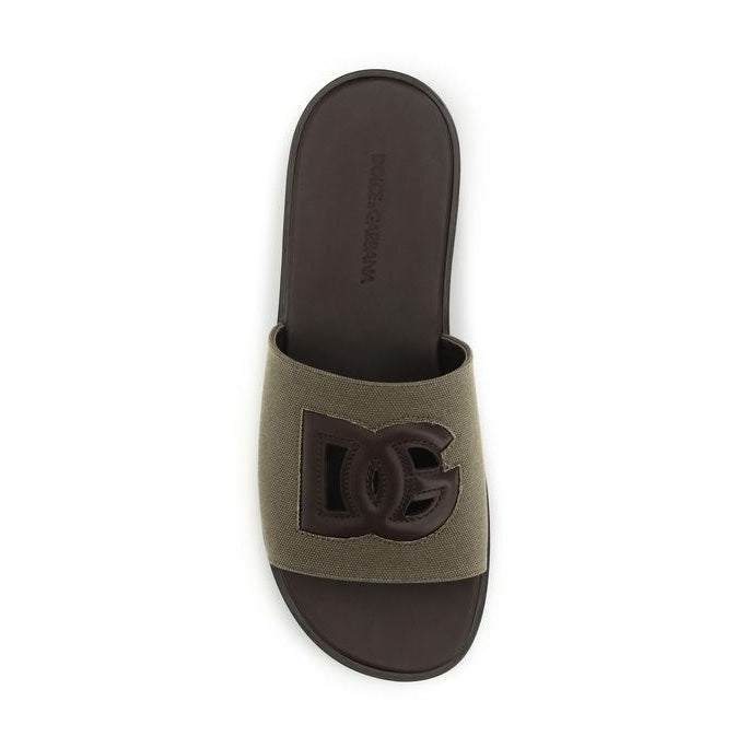 Dolce & Gabbana Bicolor Cotton Sandals