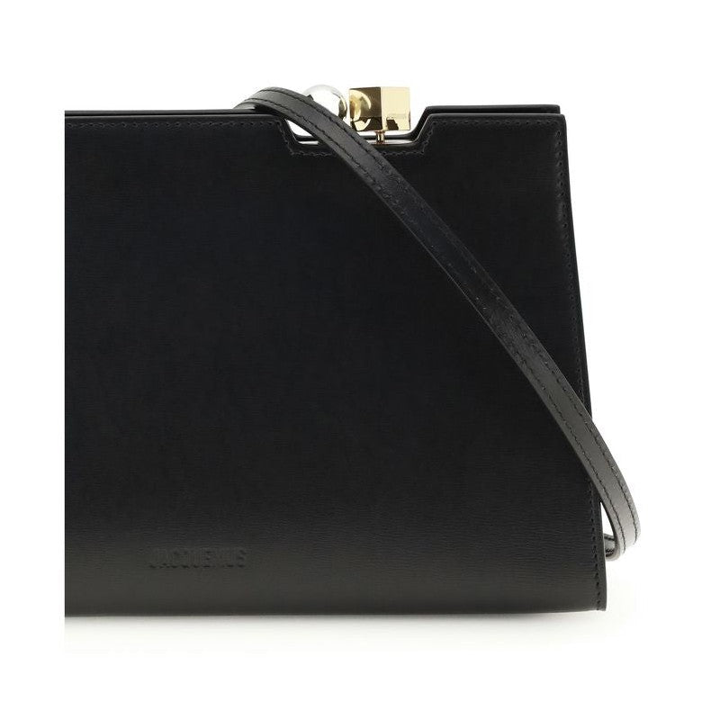 Jacquemus Black Calf Leather Bos Taurus Shoulder Bag