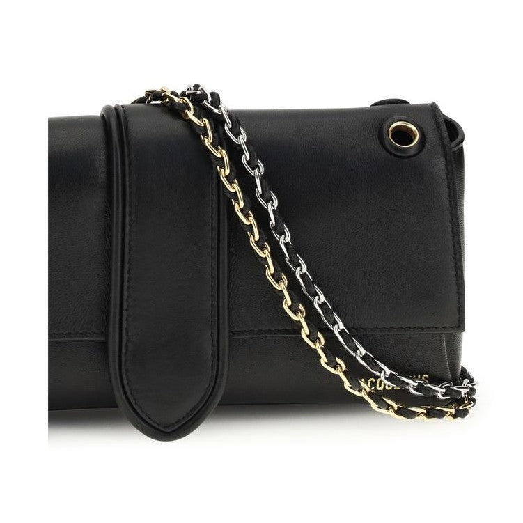 Jacquemus Black Calf Leather Bos Taurus Shoulder Bag